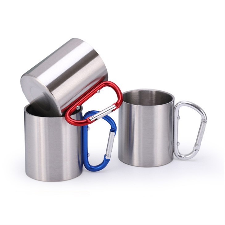 8oz Camping Carabiner Insulated Tumbler
